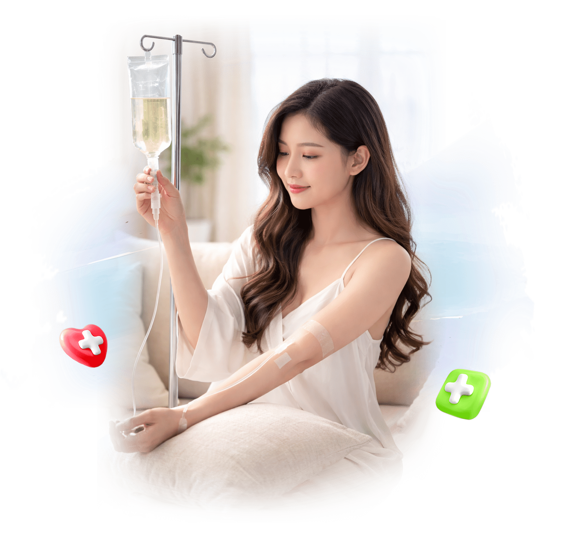 Revitalice su salud: terapia intravenosa aprobada por médicos en Bangkok 16 Mujer recibiendo terapia de goteo intravenoso en MedEx